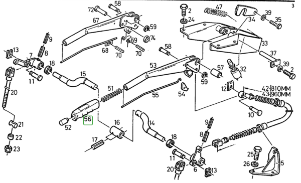 Griff Handbremse Deutz 0436 5615
